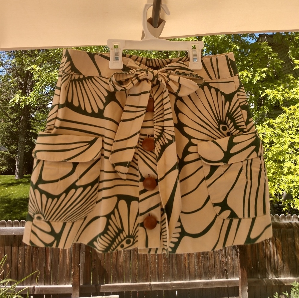 J. Crew Palm Leaf Mini Skirt